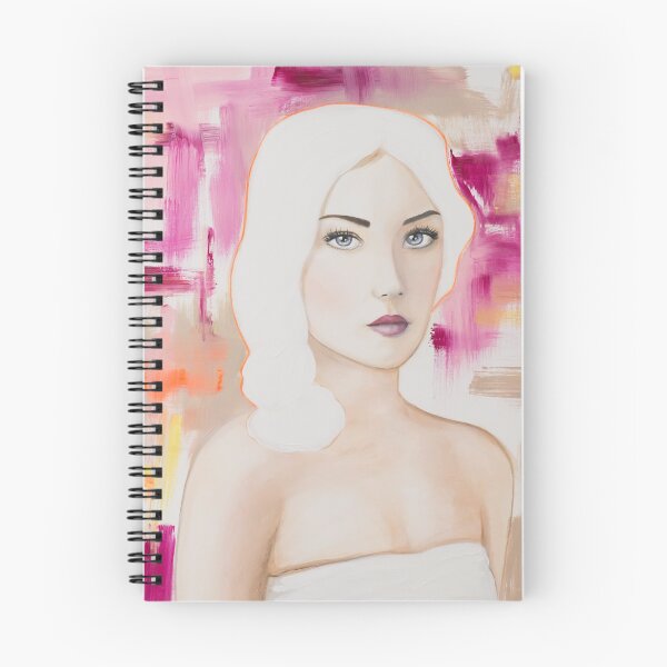 Item preview, The girl with white hair colorful pop portrait designed and sold by kmycesart.