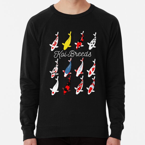 Koi Breeds Koicarp Koifish Garden Pond Fish Koi Lover Lightweight Sweatshirt