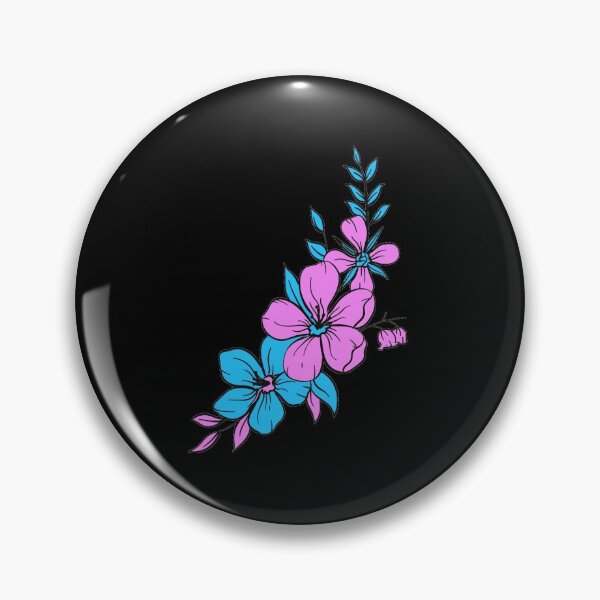 Item preview, Subtle Transgender Pride Flowers. Transgender flowers designed and sold by tiredandbored.