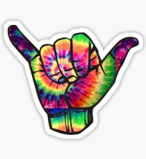 Tie Dye Hand Shaka Sticker