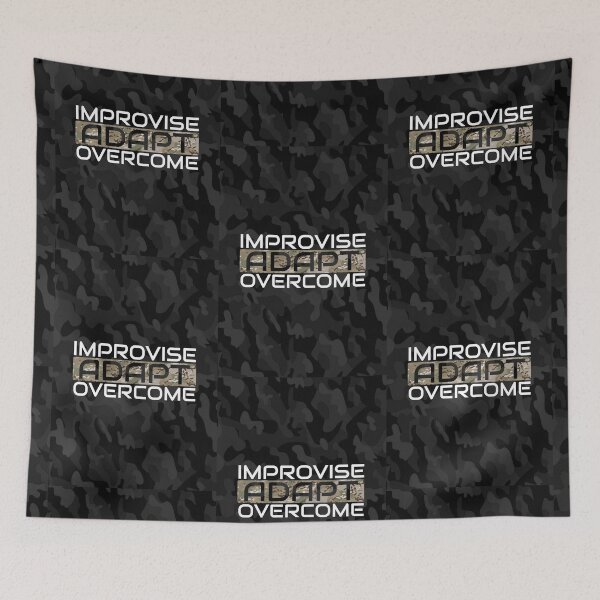 Item preview, Improvise adapt overcome Multicam, Black multicam - motivational designed and sold by Honest-Quotes.