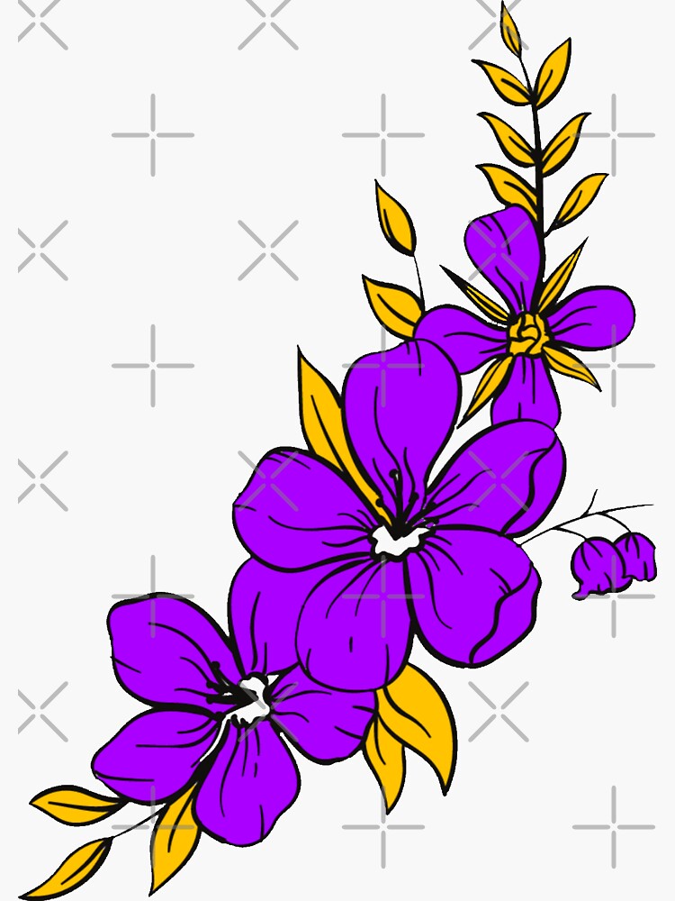 "Intersex Pride Flowers. Intersex flowers" Sticker for Sale by