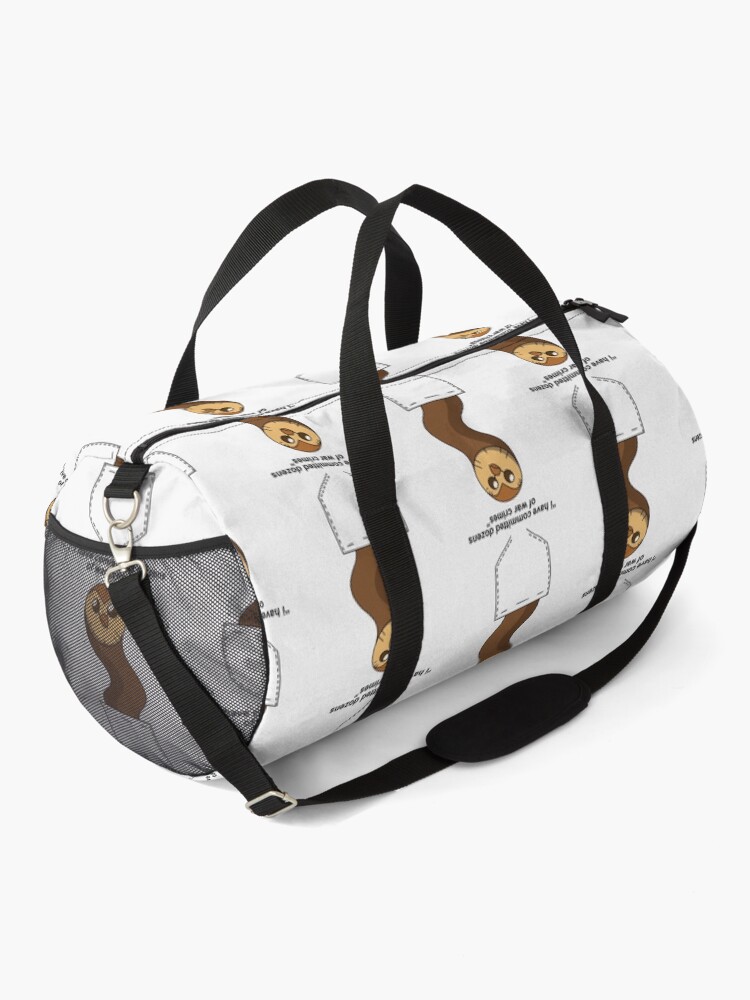 Alternate view of Hooty has committed war crime| Perfect Gift Duffle Bag