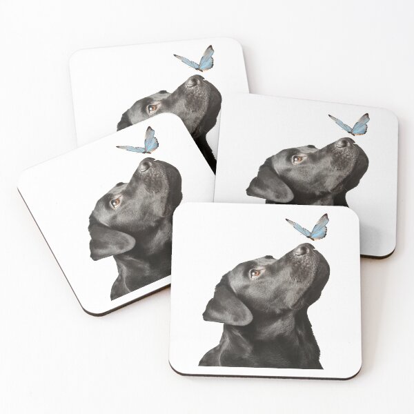 Item preview,  black dog and butterfly designed and sold by Elbruz.