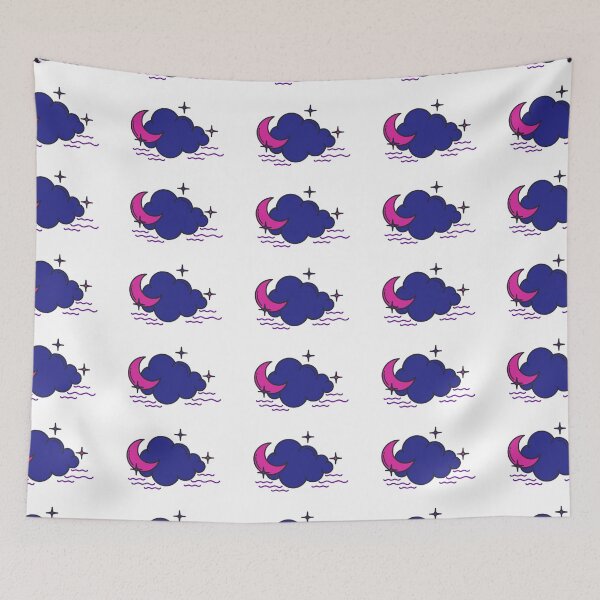 Item preview, Subtle Bisexual Pride Flag Moon and Cloud  designed and sold by tiredandbored.