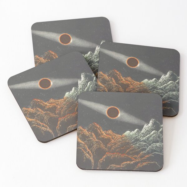 Item preview, Orange Black Sun Eclipse View from the Moon designed and sold by SpiritGifts.