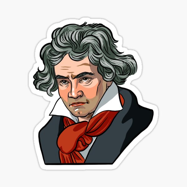 No posin’, it’s Beethoven! Sticker