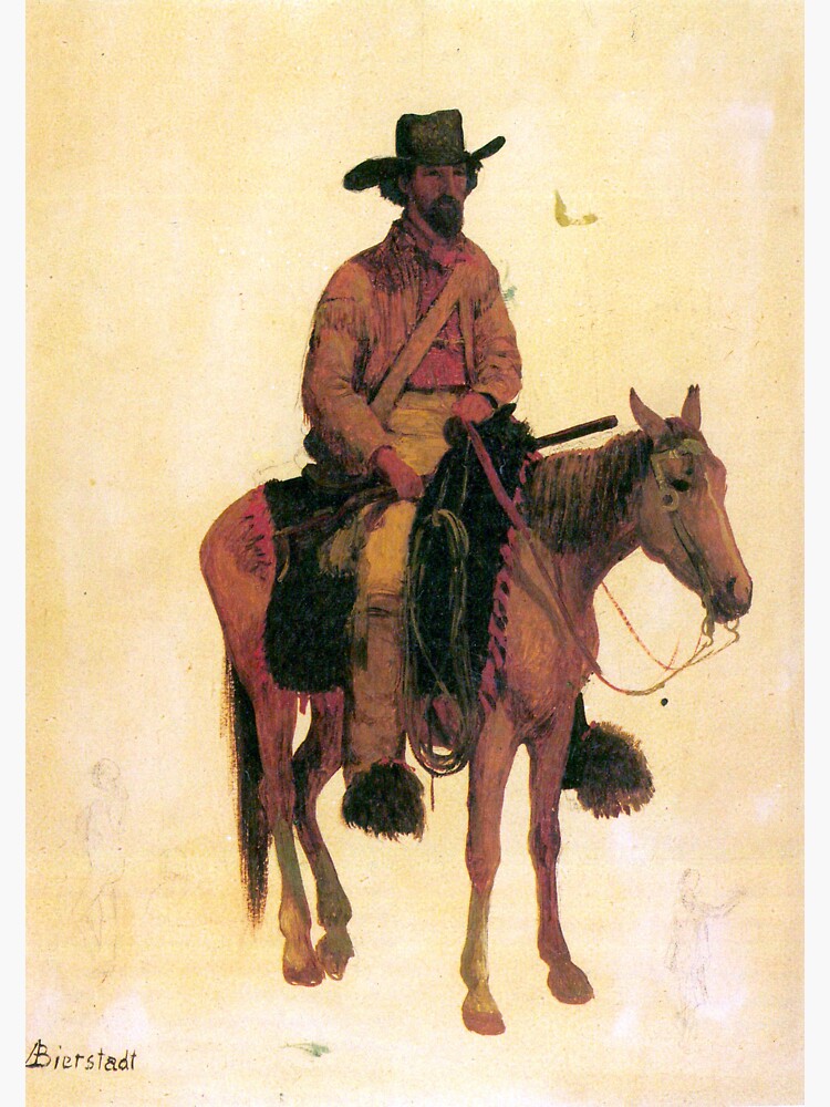 Thumbnail 3 of 3, Sticker, 'Trapper' by Bierstadt (Reprint) designed and sold by RozAbellera.