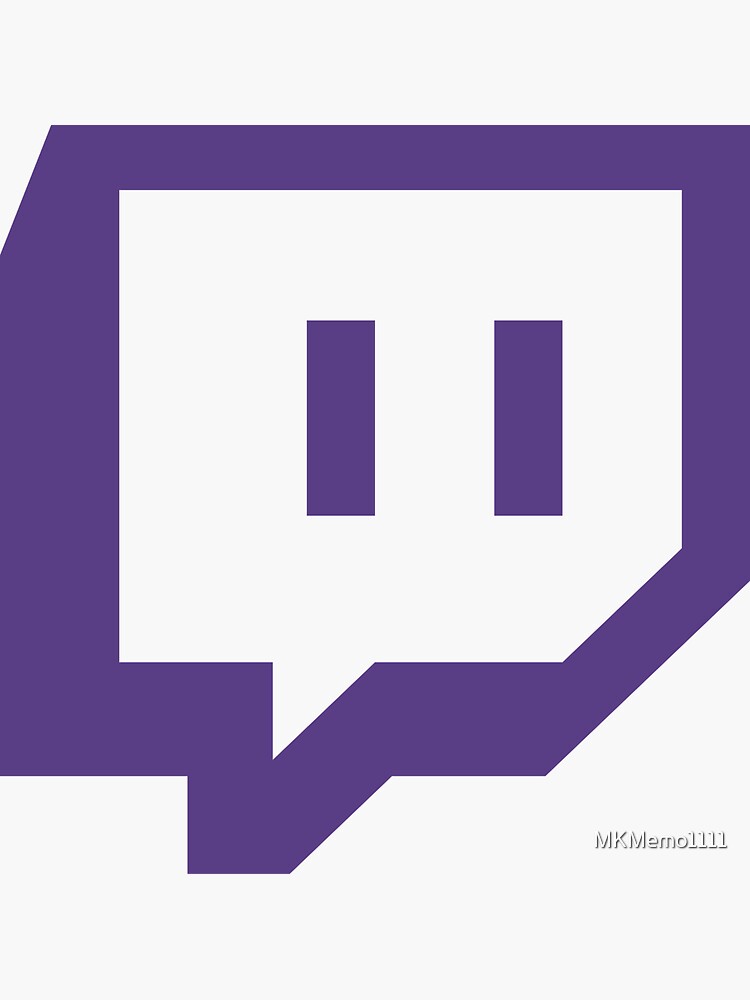 Twitch Logo Icon Gift For Twitch Fan Sticker By Mkmemo1111 Redbubble