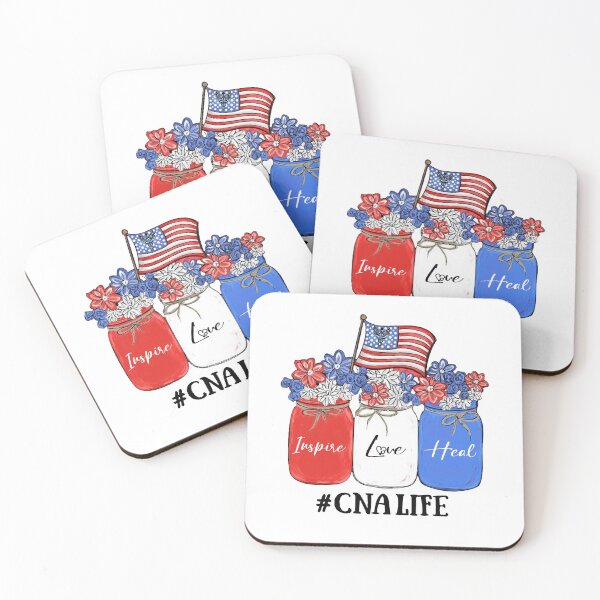 Item preview, Inspire Love Heal Nurse CNA Life American Flag designed and sold by AlisonWalsh24.