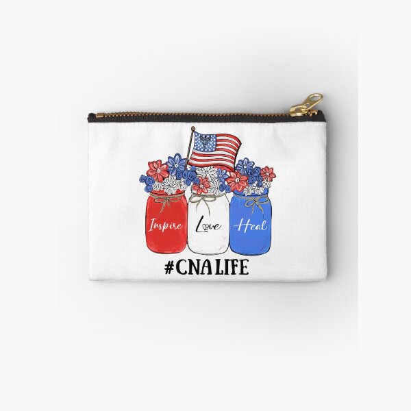 Item preview, Inspire Love Heal Nurse CNA Life American Flag designed and sold by AlisonWalsh24.