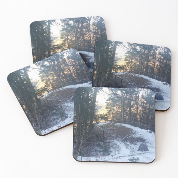 Item preview, Berchtesgaden, Germany: What remains of the Mooslahnerkopf; tea house in the Obersalzberg visited daily by Hitler. Wooden parapet and bench. Sunny and cold winter morning with snow designed and sold by Maurizio Fabbroni.