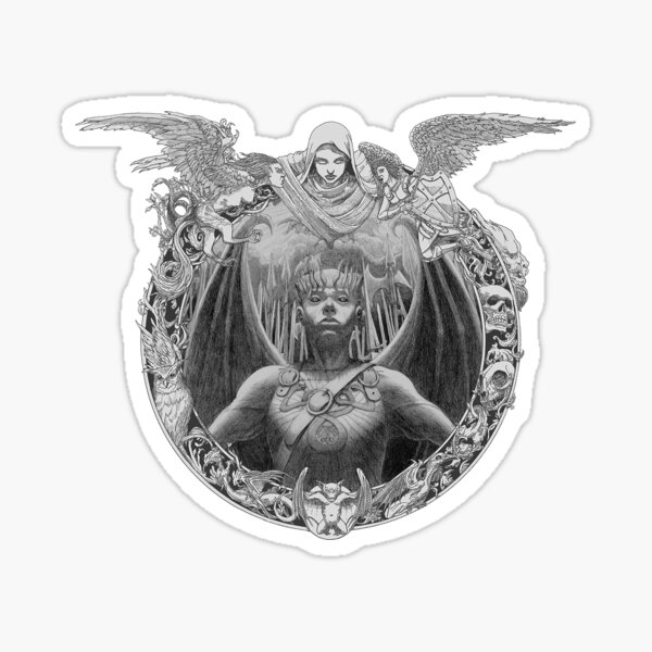 L’ange traitre dans l’orgueilleuse rébellion de ses armes(Version 1) Sticker