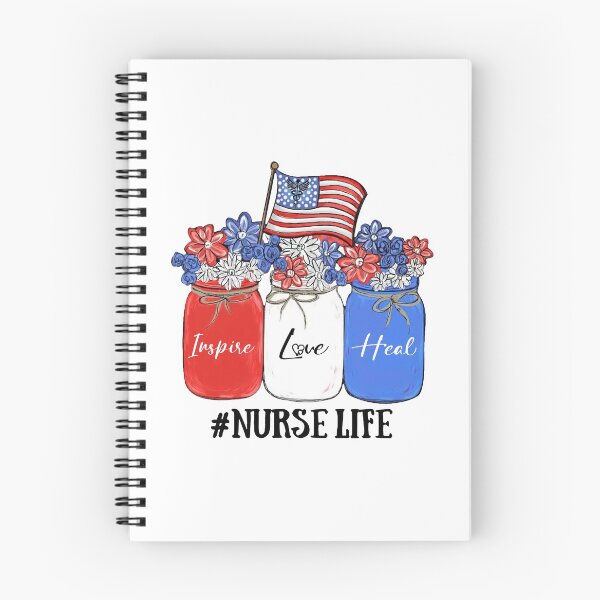 Item preview, Inspire Love Heal Nurse Life American Flag designed and sold by AlisonWalsh24.