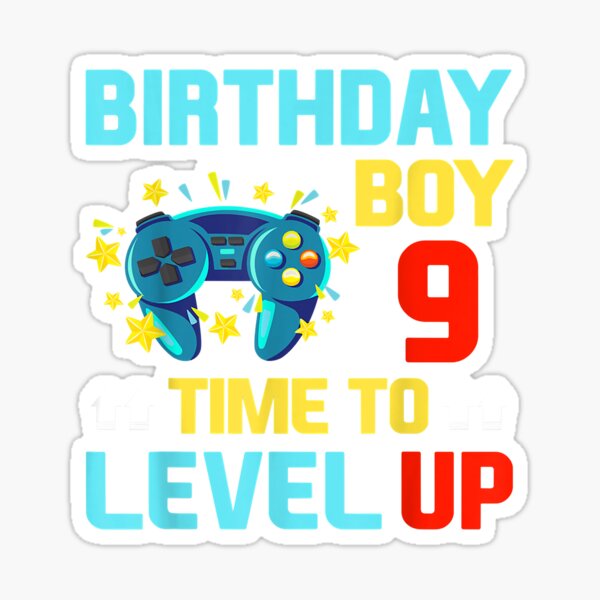 9th Birthday Video Gamer Boys Stickers Redbubble