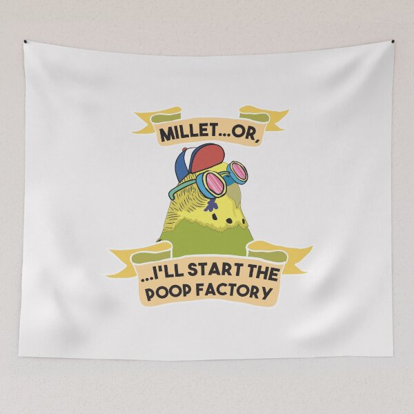Item preview, Gangster Budgie Budgies Budgerigar Parakeet Pet Bird Poop Factory designed and sold by TheAplus.