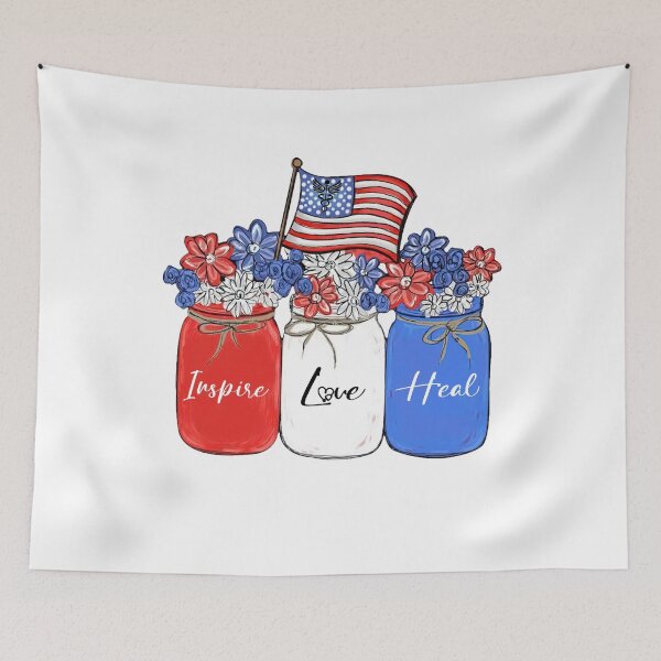 Item preview, Inspire Love Heal Nurse American Flag designed and sold by AlisonWalsh24.