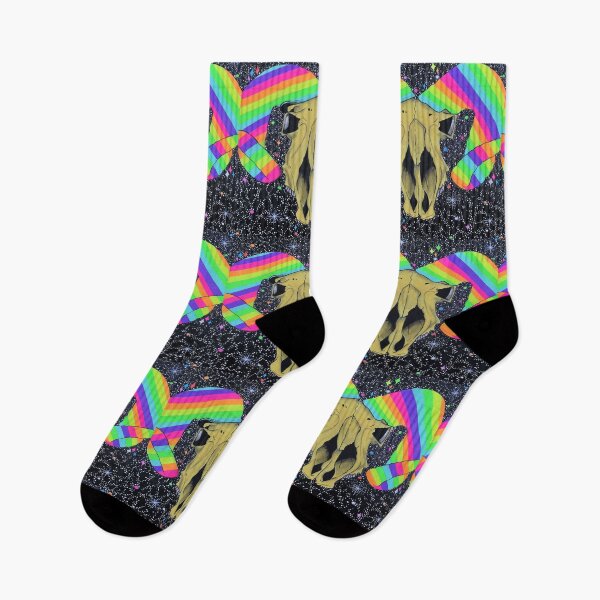 Artikelvorschau, Regenbogen-Widderschädel-Weltraum entworfen und verkauft von Jjs TrippyDesigns.