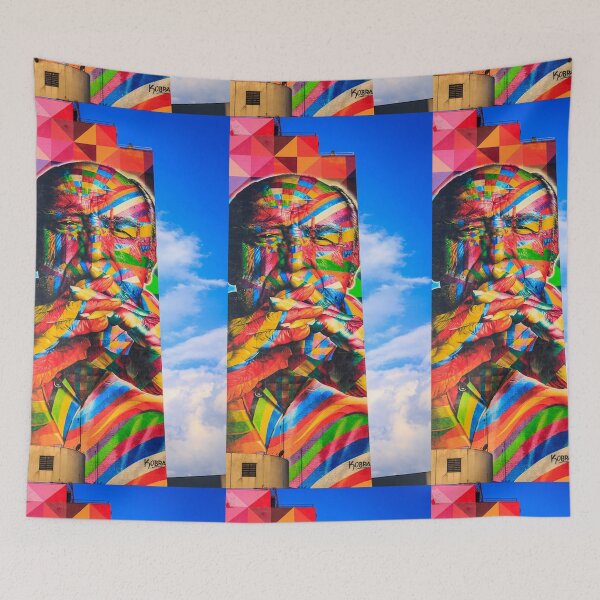 Artikelvorschau, Eduardo Kobra Brasilien Street Artist Hommage an den brasilianischen Architekten Oscar Niemeyer entworfen und verkauft von MindChirp.