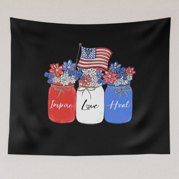 Item preview, Inspire Love Heal Nurse American Flag 4th Of July designed and sold by AlisonWalsh24.