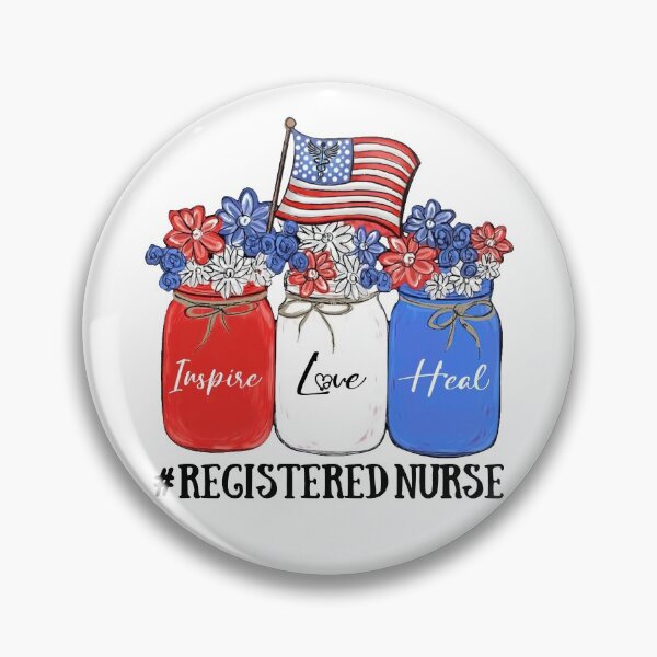 Artikelvorschau, Inspire Love Heal Registered Nurse Amerikanische Flagge entworfen und verkauft von AlisonWalsh24.