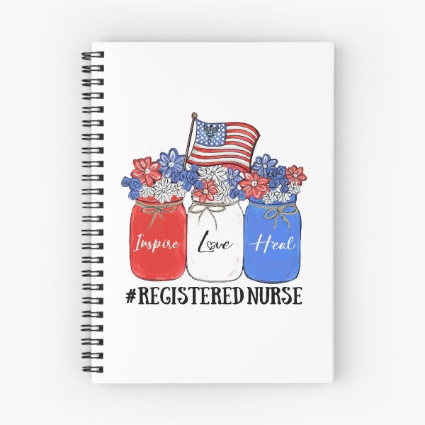 Item preview, Inspire Love Heal Registered Nurse American Flag designed and sold by AlisonWalsh24.