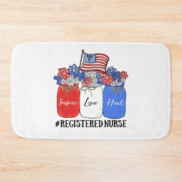 Item preview, Inspire Love Heal Registered Nurse American Flag designed and sold by AlisonWalsh24.