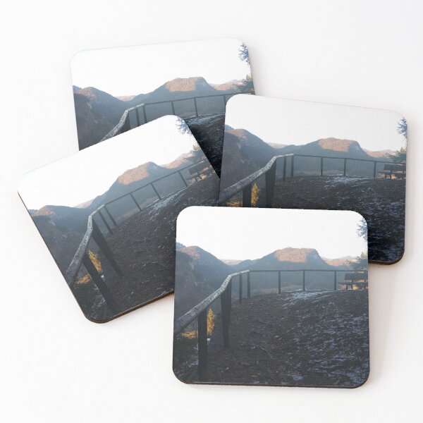 Item preview, Berchtesgaden, Germany: What remains of the Mooslahnerkopf; tea house in the Obersalzberg visited daily by Hitler. Wooden parapet and bench. Sunny and cold winter morning with snow designed and sold by Maurizio Fabbroni.
