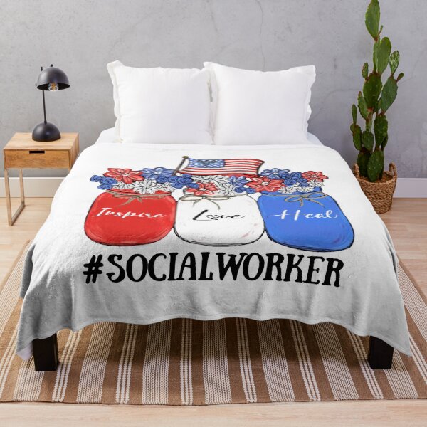 Item preview, Inspire Love Heal Nurse Social Worker American Flag designed and sold by AlisonWalsh24.