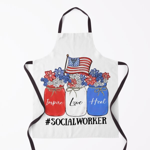 Item preview, Inspire Love Heal Nurse Social Worker American Flag designed and sold by AlisonWalsh24.