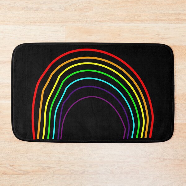 Item preview, Minimalist Asymmetric Hand-drawn minimalistic rainbow - dark mode edition designed and sold by Deegital18.