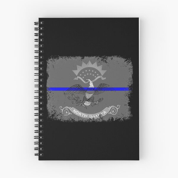 Aperçu de l'œuvre Drapeau de l'État du Dakota du Nord de Blue Line créée et vendue par Runesilver.