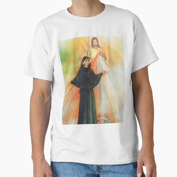 Saint Faustina and Divine Mercy Classic T-Shirt