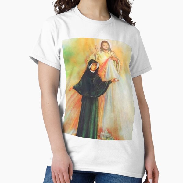 Saint Faustina and Divine Mercy Classic T-Shirt