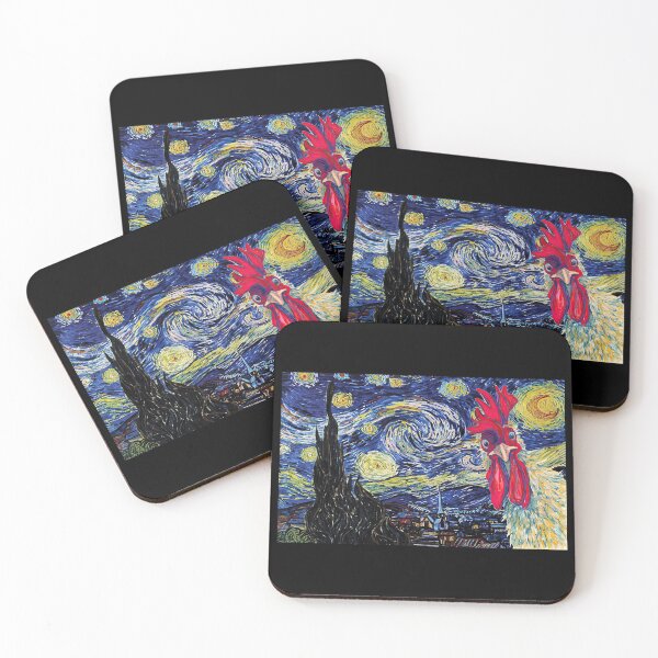 Item preview, Chicken Rooster Starry Night Van Gogh Gift For Farmer designed and sold by hippololocc.