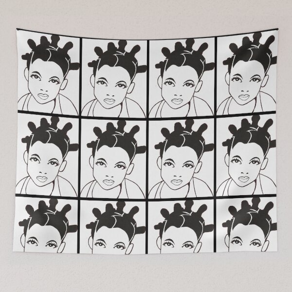 Item preview, Bantu Knot Wearing Melanin Baby Girl  designed and sold by FindingFreebird.