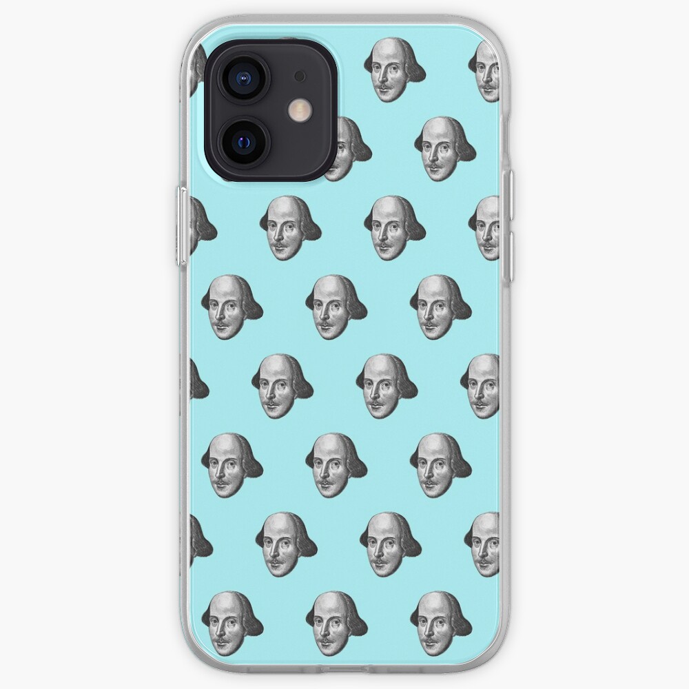 Shakespeare Etching Pattern (Blue) iPhone Case & Cover
