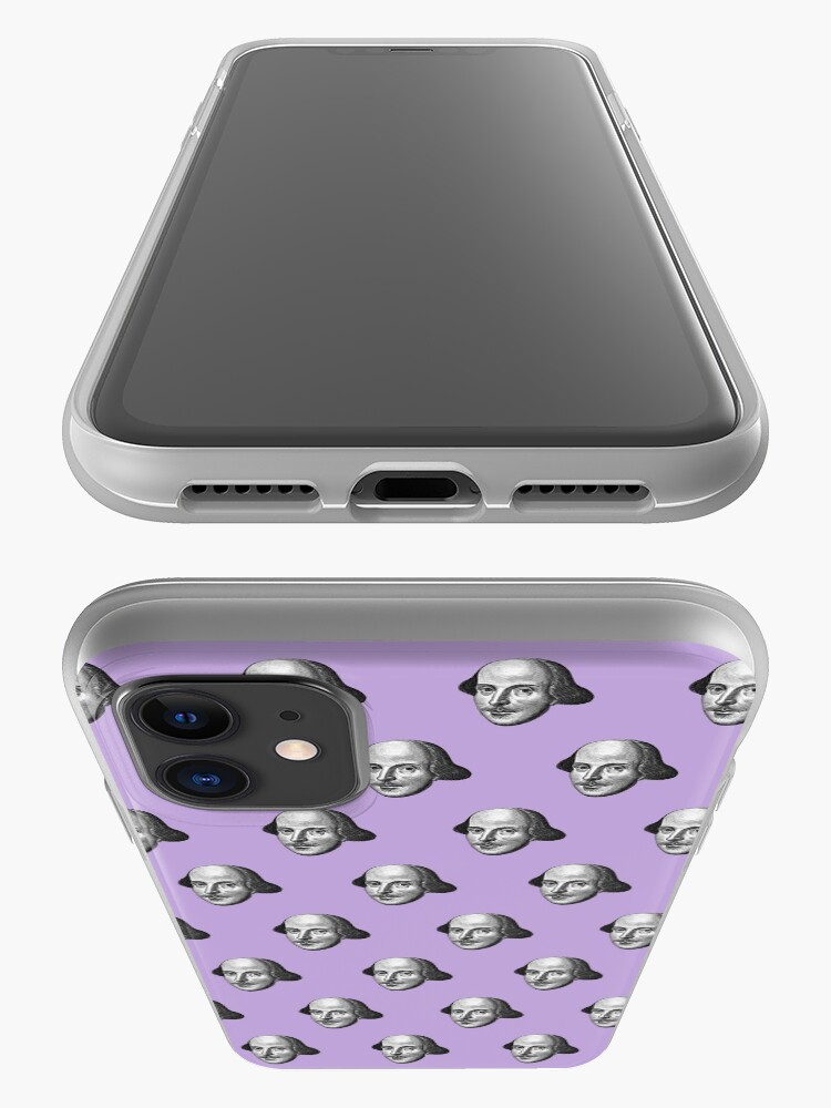 Alternate view of Shakespeare Etching Pattern (Purple) iPhone Case & Cover