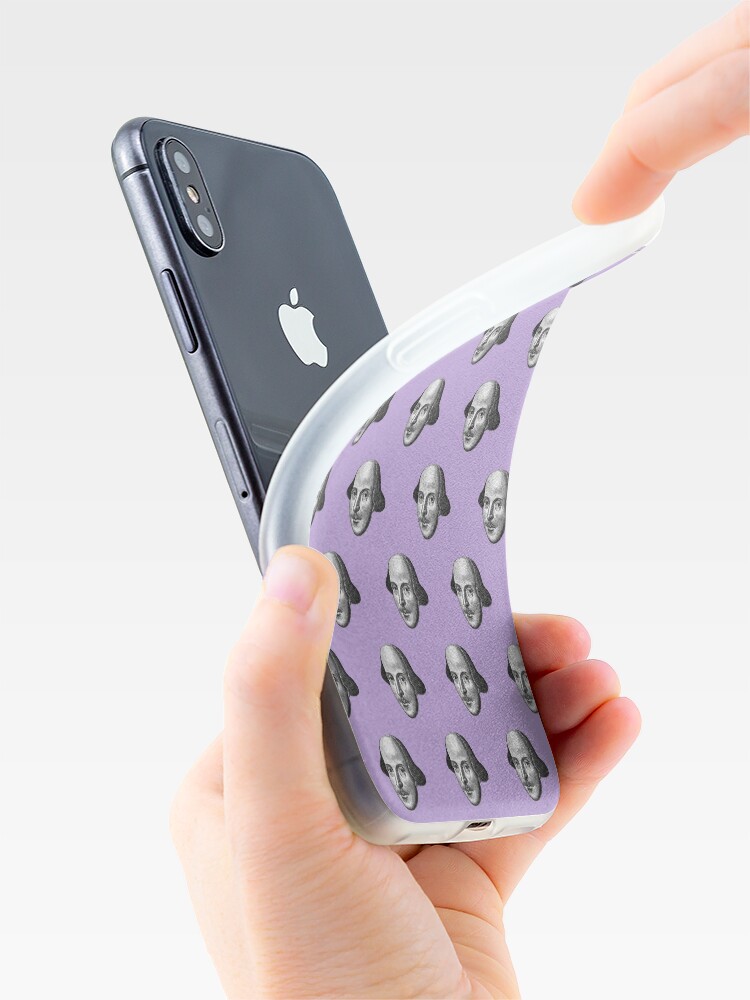 Alternate view of Shakespeare Etching Pattern (Purple) iPhone Case & Cover