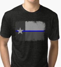 Blue Line Texas State Flag Tri-blend T-Shirt