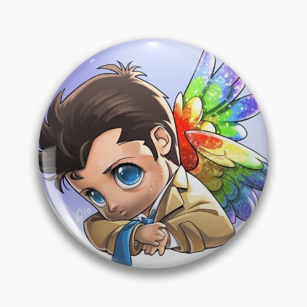 Item preview, Glitter-Rainbow Wings Castiel designed and sold by Gio Guimaraes.