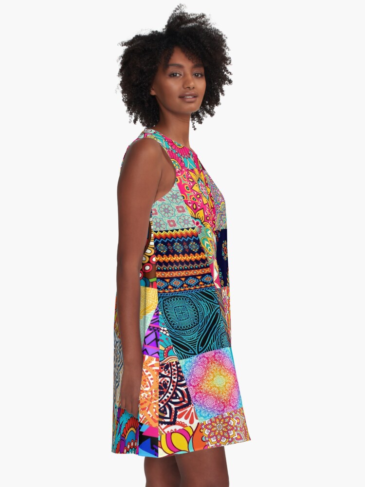 African Print Patchwork Ethnic Design\