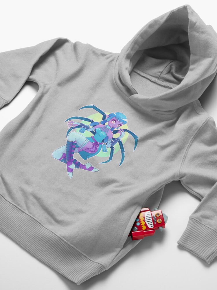 Alternate view of Jorogumo Japanese Yokai Spider Demon Toddler Pullover Hoodie