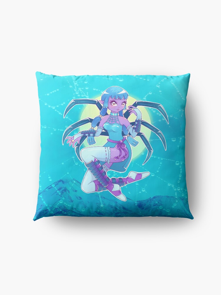 Alternate view of Jorogumo Japanese Yokai Spider Demon Floor Pillow