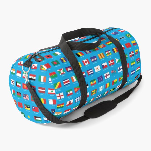 "Flags of the World with Country Names" Duffle Bag for Sale by DusicaP