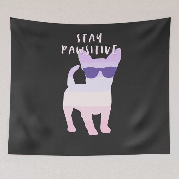 Item preview, STAY PAWSITIVE Colorful Pug Wearing Sunglasses designed and sold by sunnyxvibesss.
