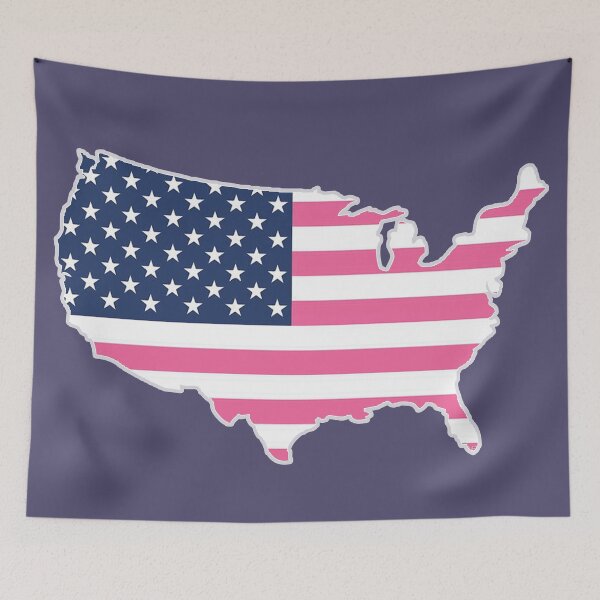 Item preview, Pink American Flag Sticker designed and sold by PabasaraArts.