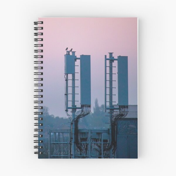 Item preview, Birds on 5G Antenna in a Pink Sunset Sky designed and sold by katemargoli.