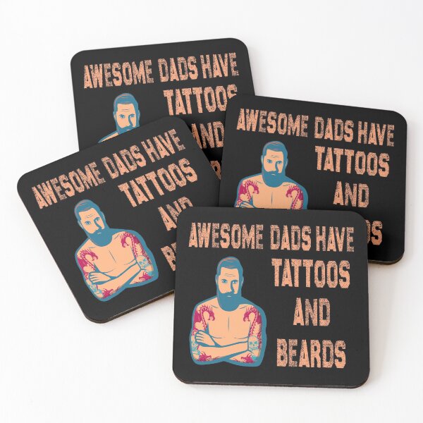 Item preview, Awesome Dads Have Tattoos And Beards designed and sold by Otmaneshop.