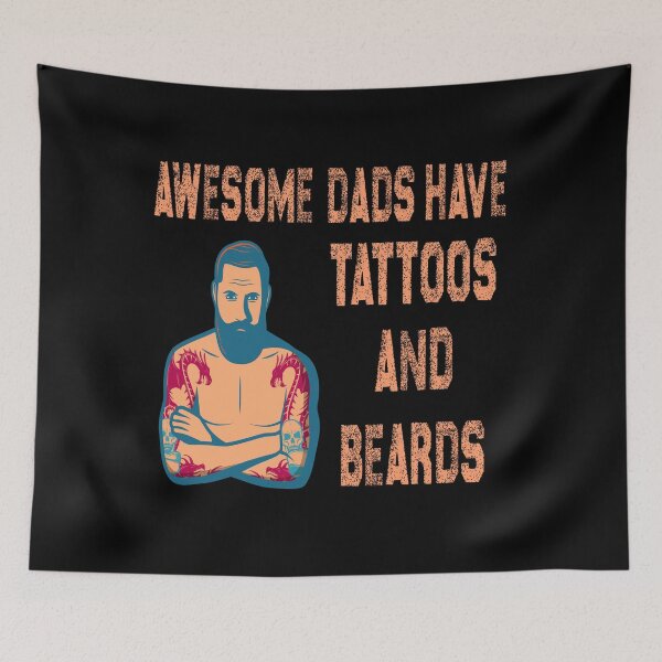 Item preview, Awesome Dads Have Tattoos And Beards designed and sold by Otmaneshop.
